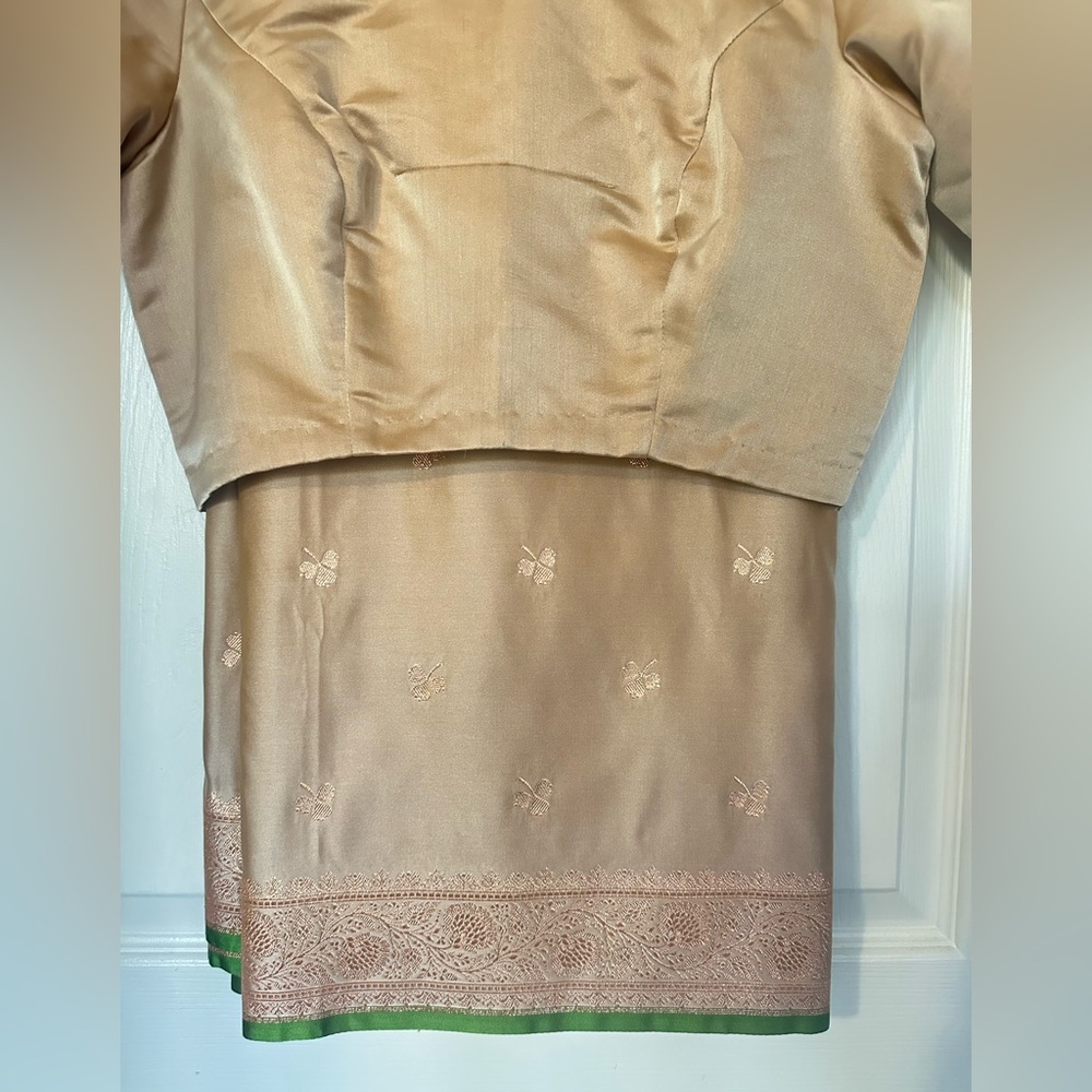 Pure katan silk saree set - Picture 4 of 13
